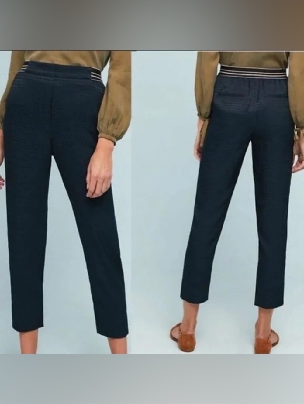Anthropologie the essential Pull-OnTrouser in Navy Size Small